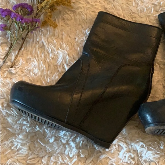 Rick Owens wedge platform bootie - Picture 3 of 8